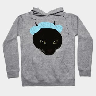 Blue Scrunchie Cat Hoodie